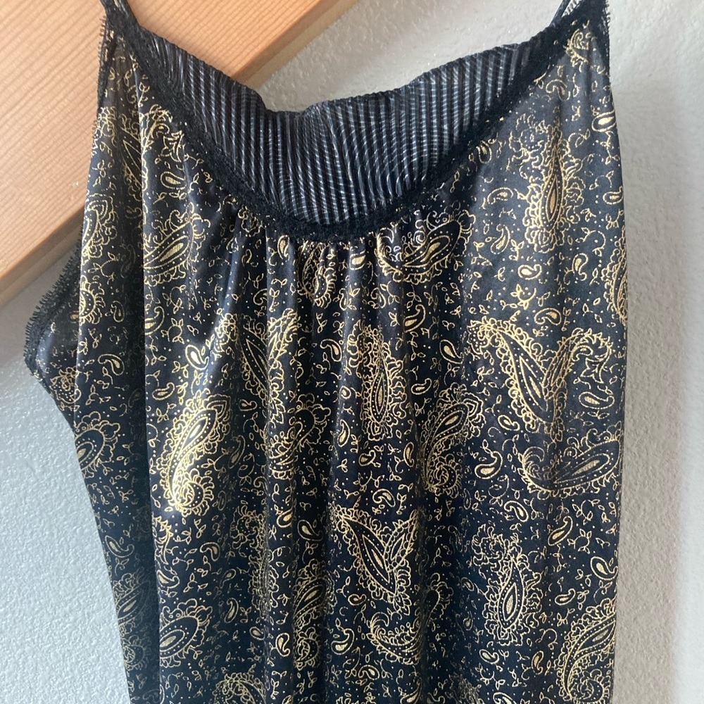 ✨Vintage✨ Black & gold lingerie-look mini dress - Picture 9 of 9